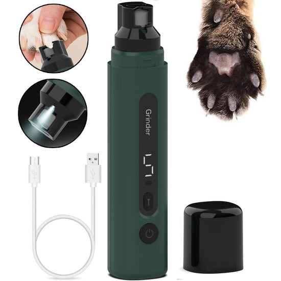 Electric Dog & Cat Nail Grinder – Rechargeable Quiet Pet Nail Trimmer