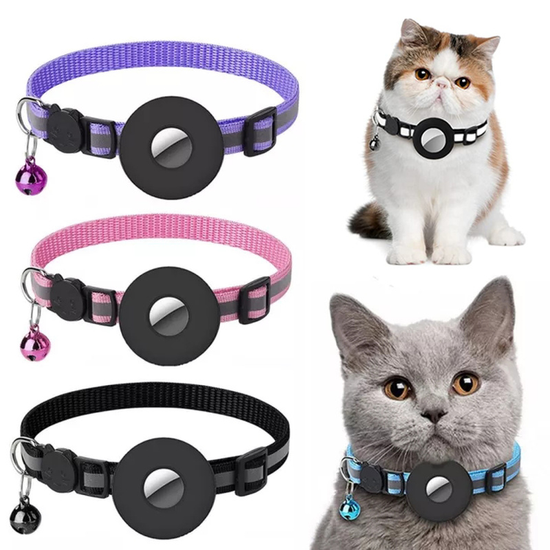 Waterproof Reflective Airtag Holder – Protective Collar Case for Cats & Dogs