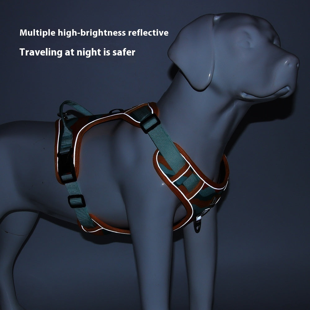 Reflective Dog Chest & Back Harness with Leash